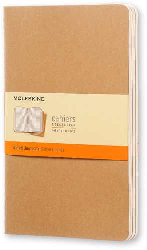 MOLESKINE Notizheft Cahier A5 498-7 liniert, natur 3 St&uuml;ck