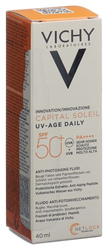 VICHY - Capital Soleil tägliches Anti-Photoaging Fluid UV-Age Daily LSF 50+ / PPD 46, Capital Soleil UV age SPF50+, 40 ml