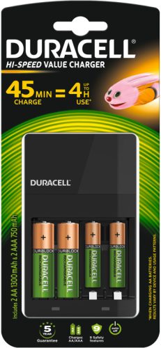 DURACELL Ladeger&auml;t CEF14 4-118577 inkl.2xAA + 2xAAA 4 Stunden