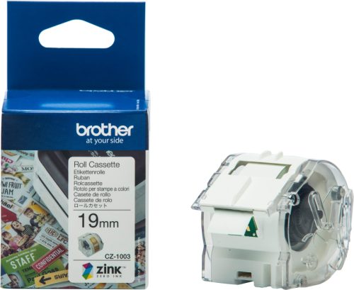 Brother - CZ-1003 Farbetikettenrolle - 19 mm, Weiss, 1 Stück