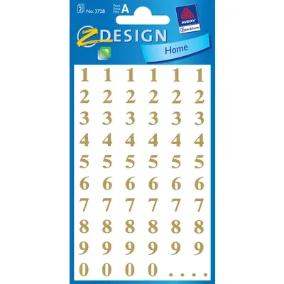 Z-DESIGN Letters gold 3728 7.5mm, Times Bold 124 St.