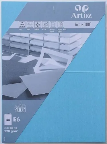 ARTOZ Karten 1001 E6 107372263 220g. azur 5 Blatt