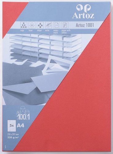 ARTOZ Karten 1001 A4 107696145 220g. rot 5 Blatt