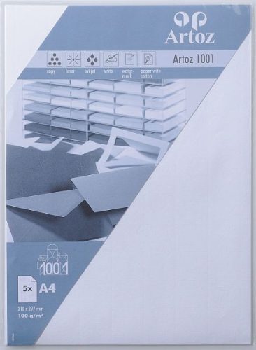 ARTOZ Papier 1001 A4 107796142 100g. bl&uuml;tenweiss 5 Blatt
