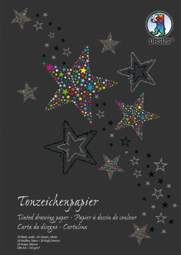 URSUS Tonzeichenpapier-Block A4 2134601SE 130g. weiss 20 Blatt