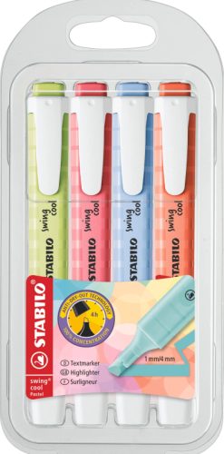 STABILO Textmarker Swing Cool 1-4mm 275/4-08-1 ass. 4 St&uuml;ck