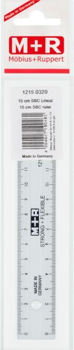 M+R Universallineal 15cm 712150320 glasklar. bruchfest