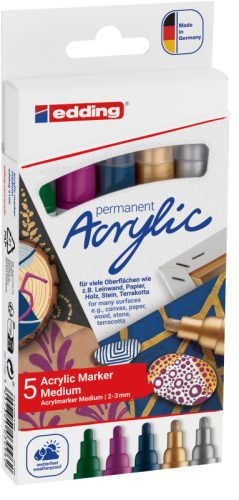 EDDING Acrylmarker 5100 2-3mm 5100-E5-999 metallic, ass. 5 St&uuml;ck