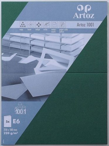 Artoz, ARTOZ Karten 1001 E6 107372263 220g. racing green 5 Blatt