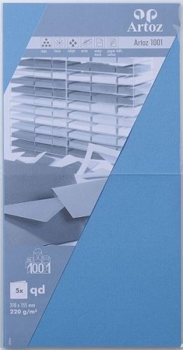 Artoz, ARTOZ Karten 1001 310x155mm 107452264 220g. marineblau 5 Blatt