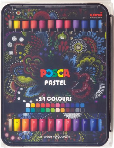 Posca - Wachsmalstifte Set, 11.8X15.2X3.8CM, Sortierte Farben