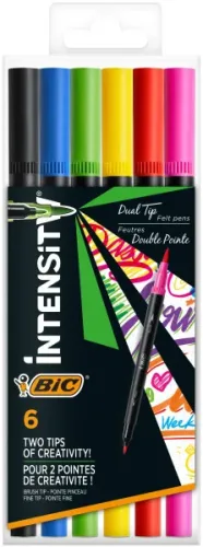 BIC Fasermaler Intensity Dual Tip 989694 ass. 12 St&uuml;ck