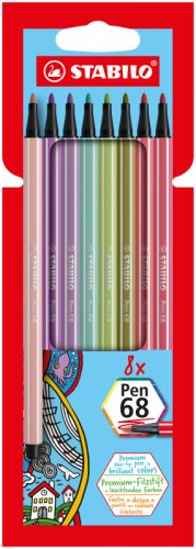 STABILO Fasermaler Pen 68 1.0mm 68/8-02 ass. 8 St&uuml;ck