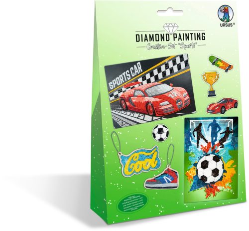 URSUS Diamond Sticker Sports 43510003 2 Karten, 2 Anh&auml;nger