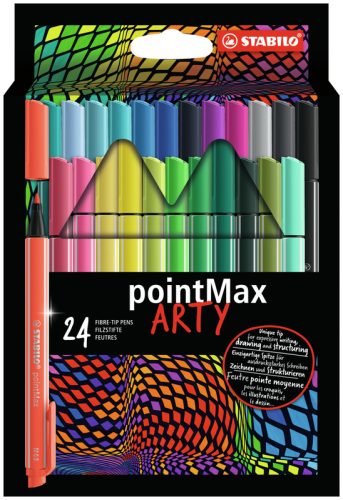Stabilo Fineliner PointMax, 0.8mm, 488/24-2, (24 Farben assortiert)