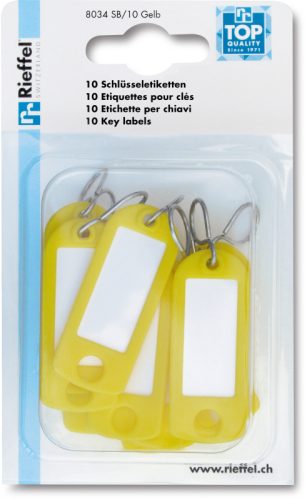 RIEFFEL Schl&uuml;sseletiketten 8034SB/10 10 St&uuml;ck gelb