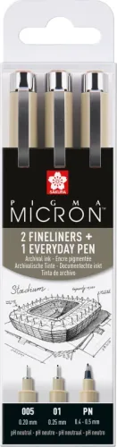 SAKURA Pigma Micron Set POXSDK3UR 0,2/0,25mm/PN 3 St&uuml;ck