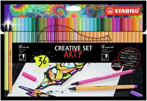 Stabilo, Stabilo Fasermaler Pen 68 Arty, 8868/36-1-20-6, (36 Stück assortiert)
