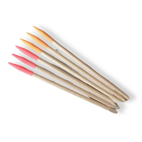 Herba.Manik&uuml;r-St&auml;bchen mit Feilspitze, rosa, peach, 6 Stk.