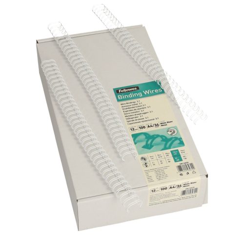 FELLOWES Drahtbinder&uuml;cken 12mm 53270 weiss 100 St&uuml;ck