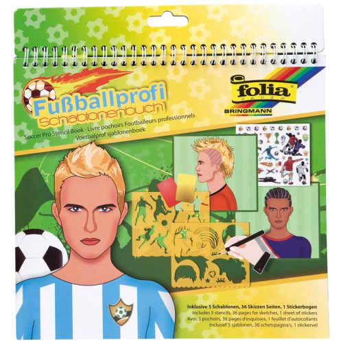 FOLIA Schablonenbuch Fussballprofi 41205 gross, 5 St&uuml;ck, 36 Seiten
