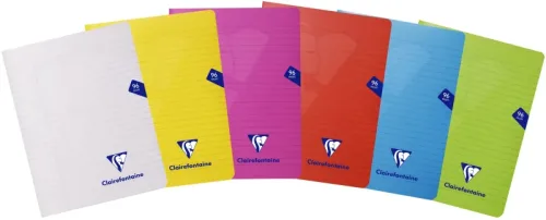 Clairefontaine - Schreibheft, 17X22CM, Sortierte Farben