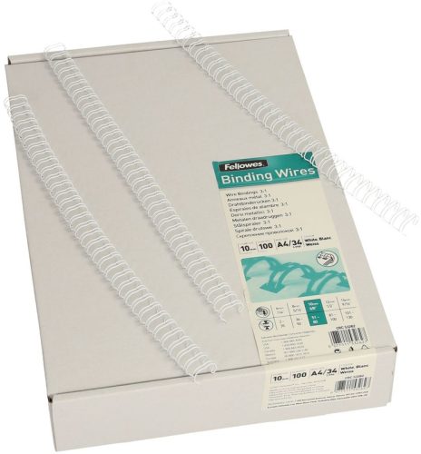 FELLOWES Drahtbinder&uuml;cken 10mm 53262 weiss 100 St&uuml;ck