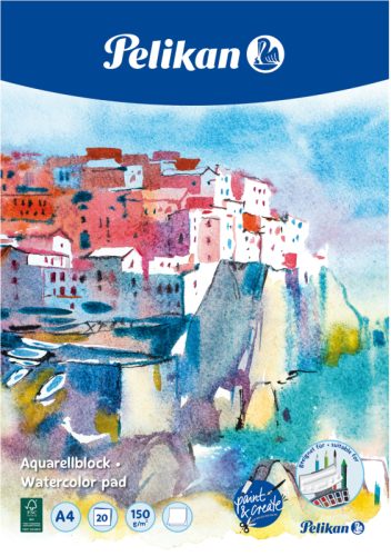 PELIKAN Aquarell-Malblock A4 236812 30x21cm, 20 Blatt