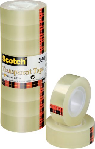 SCOTCH Klebeband 550 5501933K-8 19mmx33m transp. 8 St&uuml;ck