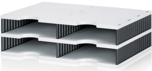 STYRO Abglagesystem Styrodoc 268-0202.98 Duo 4 F&auml;cher schwarz/grau