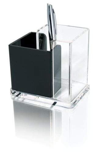 WEDO Stiftek&ouml;cher EXKLUSIV 606001 12x8.5x10cm Acryl schw./tran.