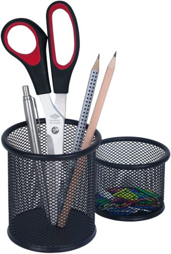 WEDO Stiftek&ouml;cher OFFICE 65401 2er-Set Metall schwarz