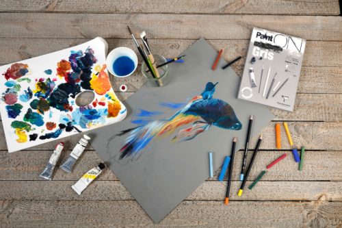 CLAIREFONTAINE Paint'On Fgek&ouml;rnt A5 975808C Grau 30 Blatt