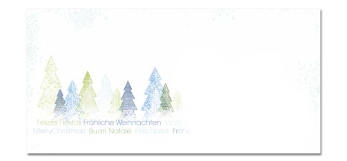 SIGEL Weihnachts-Umschlag Trees DU090 DIN lang (110x220 mm) 25 St&uuml;ck