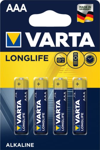 VARTA Batterie 4103101414 Longlife, AAA/LR03, 4 St&uuml;ck