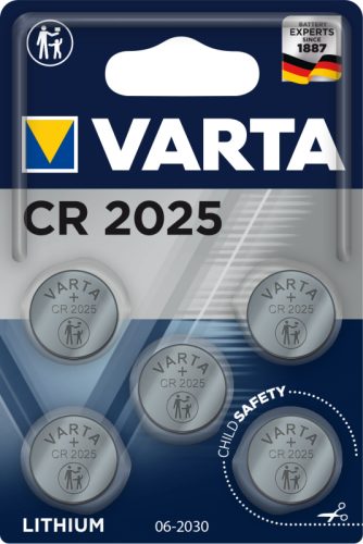 VARTA Knopfzelle 6025101415 CR2025, 5 St&uuml;ck