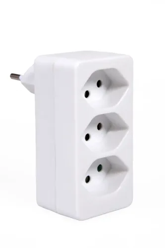 S-ELECTRO Abzweigstecker 85.594.WS weiss, 3xT13