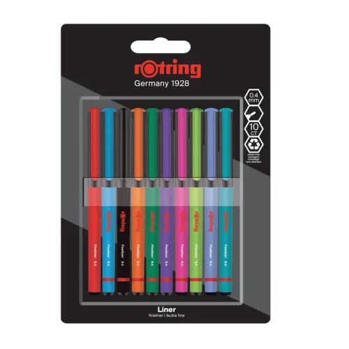 ROTRING Feinschreiber 0.4mm 2166220 10 Farben
