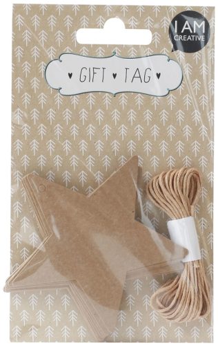 I AM CREATIVE Geschenkanh&auml;nger 4088.36 BOHO Stern II, 20 St&uuml;ck