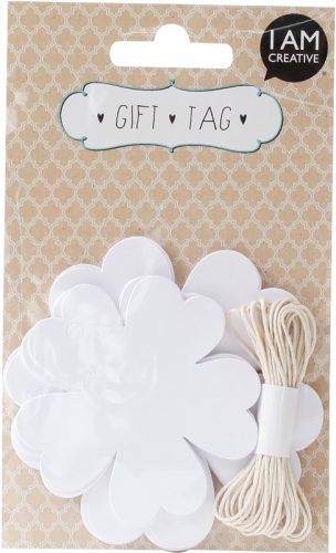 I AM CREATIVE Geschenkanh&auml;nger 4088.38 Blume, 20 St&uuml;ck
