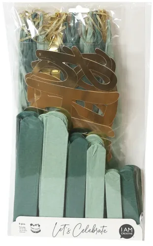 I AM CREATIVE Party Set, mint, gold 6010.983 8 St&uuml;ck