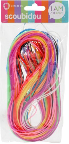 I AM CREATIVE Scoubidou Buntmix 2130.02 80cm, 50 St&uuml;ck