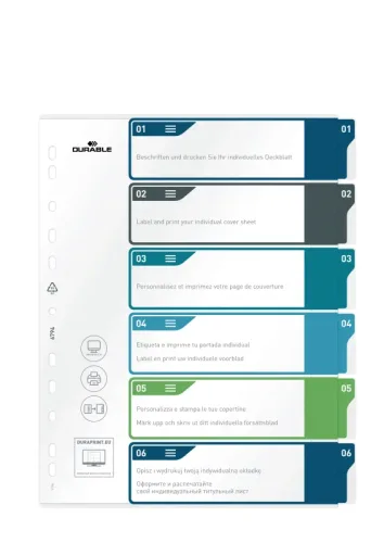 DURABLE Register A4+ 679427 mehrfarbig 1-6
