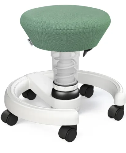 AERIS Kindersitzhocker Swoppster 120WHWHHQ05 gr&uuml;n/weiss, mit Rollen