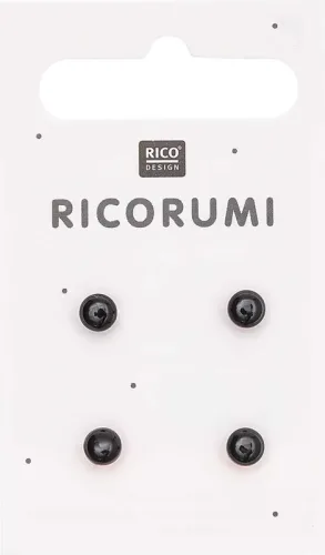 RICO-Design - Knöpfe, 5mm, Schwarz-Bunt
