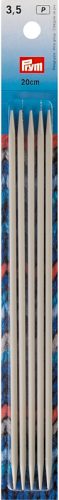 Prym Strumpfstricknadeln, grau 3.5 mm x 20 cm, Karte 5 St&uuml;ck