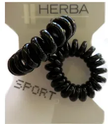 Herba Sport Haarbinder, schwarz, 2 Stk., &Oslash; 3.8 cm