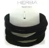 Herba Haarbinder mikrofaser, schwarz, 6 Stk., &Oslash; 5 cm