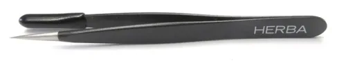 Herba.Pinzette spitz, Inox, schwarz