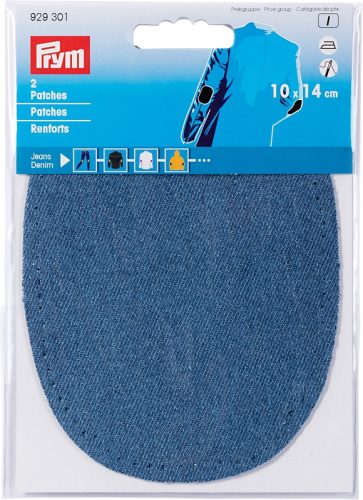 Prym Patches Jeans, mittelblau Karte 2 Stk., aufb&uuml;gelbar